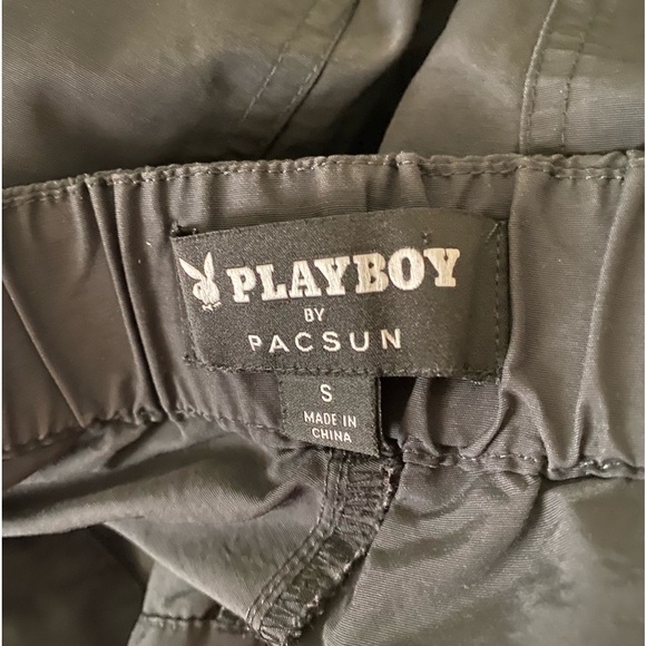 Play Boy Pacsun Cargo Pants Womens Small Black WindbreakerJogger - Picture 7 of 9